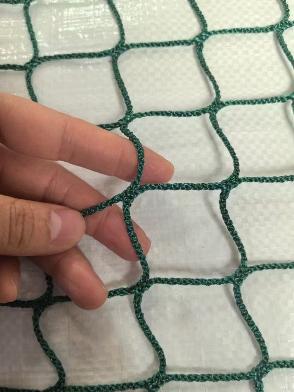 墨绿色 (8) Red de seguridad duradera de nylon sin nudos - Anticaída, red perimetral para pistas deportivas, barrera blanda y valla protectora