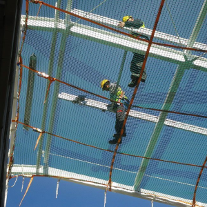 Heavy-Duty PE Knotted Safety Net for Elevated Work Platforms